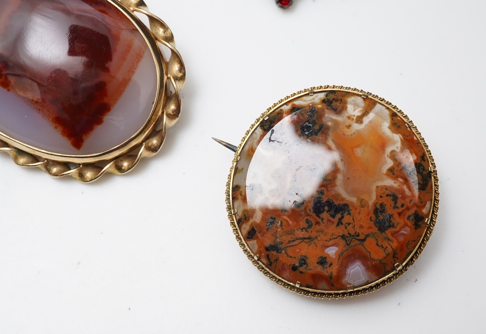 A collection of five brooches, 19th century